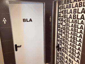 Creative men and women's restroom signs 