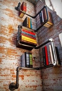 Shelving made from pipes