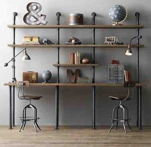 Shelving made from pipes