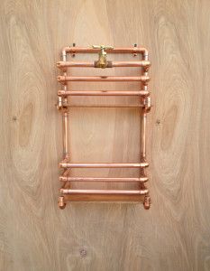 Magazine rack made from pipes